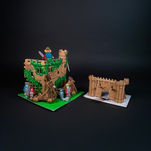 Maquette en carton de kit médiéval