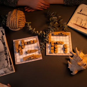 Maquette en carton de bataille navale