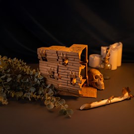 Maquette de bateau pirate en coupe