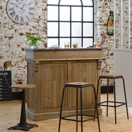 Meuble bar en bois recyclé 120cm garance