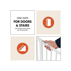 Barrière clear step autoclose 2 blanc