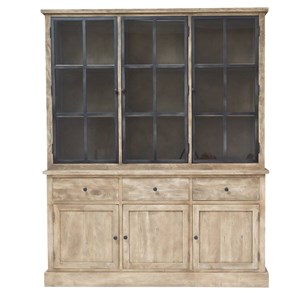 Vaisselier en bois de manguier et métal