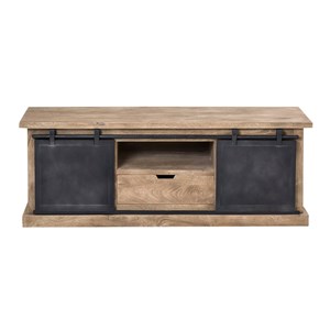 Meuble tv bois de manguier et métal