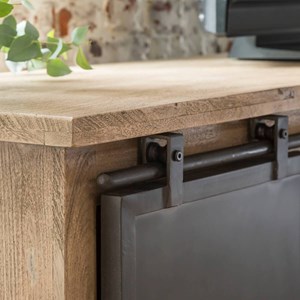 Meuble tv bois de manguier et métal