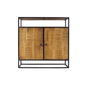 Petit buffet en métal et bois massif