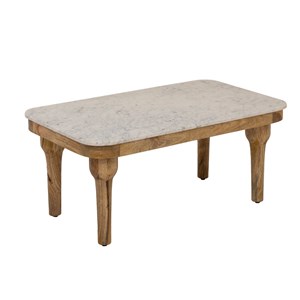 Table basse en marbre et en bois