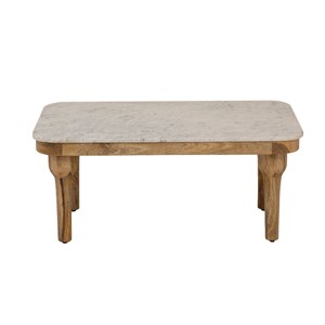 Table basse en marbre et en bois