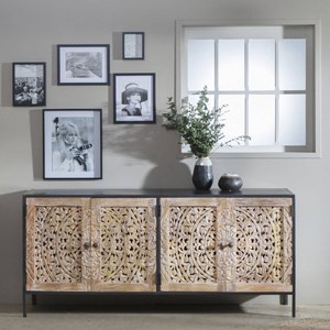 Buffet enfilade en manguier blanchi