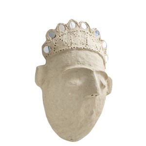 Masque avec couronne en papier mâché