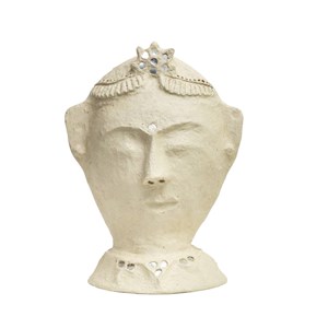 Sculpture buste femme en papier mâché
