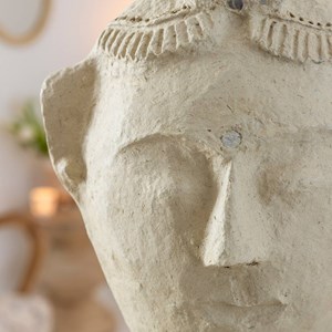 Sculpture buste femme en papier mâché