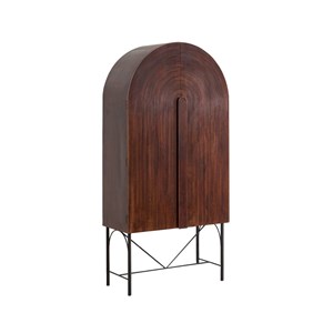 Armoire arrondie en bois de manguier