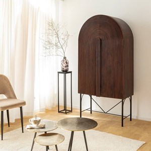 Armoire arrondie en bois de manguier