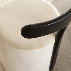 Petit fauteuil blanc en manguier adonis