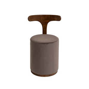 Petit fauteuil gris en manguier adonis