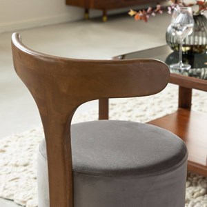 Petit fauteuil gris en manguier adonis