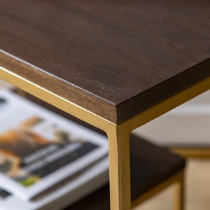 Set de deux consoles en bois et métal