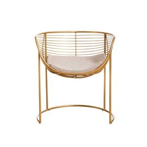 Fauteuil métal doré