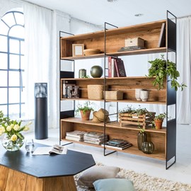 Bibliothèque en bois recyclé 180 cm