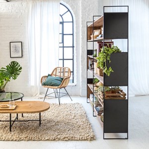 Bibliothèque en bois recyclé 180 cm