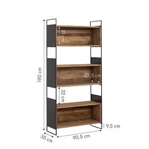 Bibliothèque en bois recyclé 90 cm