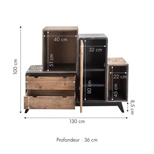 Buffet modulable et asymétrique