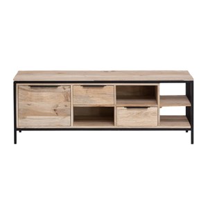 Meuble tv en bois de manguier et métal