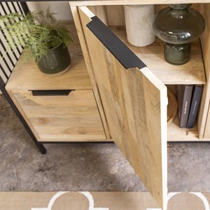 Buffet en bois de manguier et métal