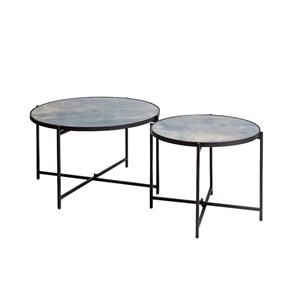 Table basse gigogne miroir