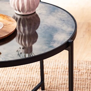 Table basse gigogne miroir