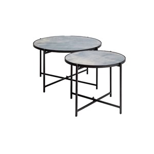 Table basse gigogne miroir