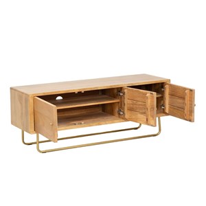 Meuble tv en bois de manguier et métal