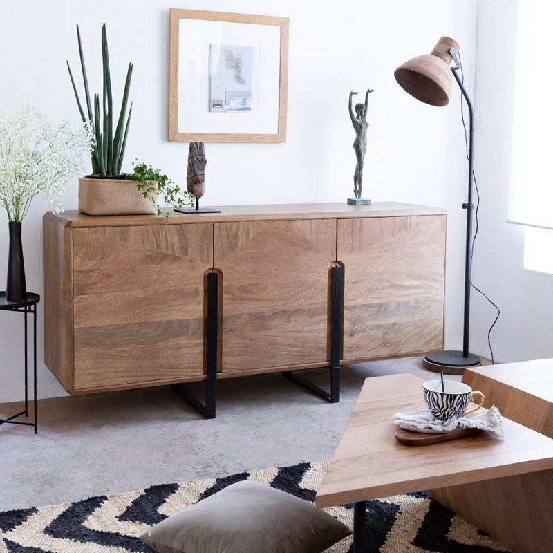 Made In Meubles - Buffet en bois de manguier et métal