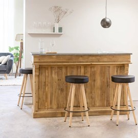Meuble bar en bois recyclé 180 cm