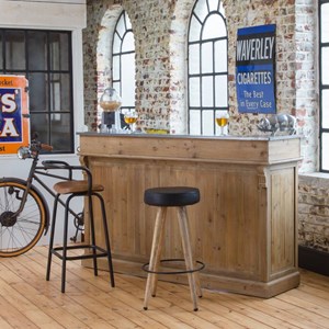 Meuble bar en bois recyclé 180 cm