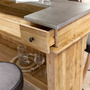 Meuble bar en bois recyclé 180 cm