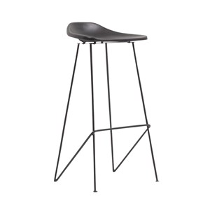 Tabouret de bar en cuir noir archi
