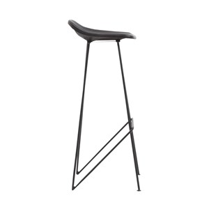 Tabouret de bar en cuir noir archi