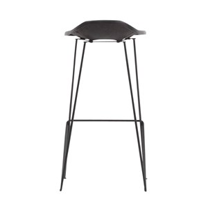 Tabouret de bar en cuir noir archi