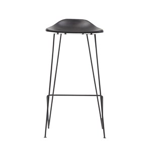 Tabouret de bar en cuir noir archi
