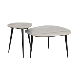 Tables basses gigognes en marbre blanc