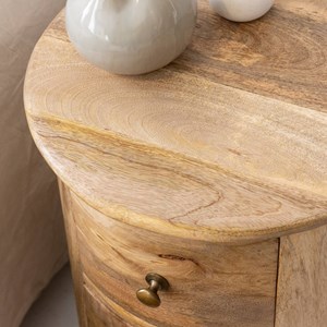 Table de chevet en bois de manguier