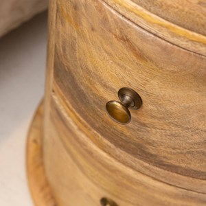 Table de chevet en bois de manguier