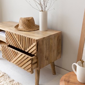 Meuble tv en bois de manguier