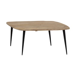 Table basse losange en bois et métal