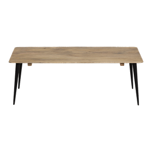 Table basse rectangle en bois et métal