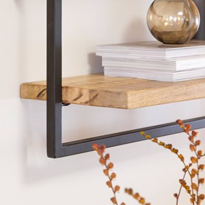 Etagère murale en bois de manguier