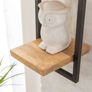 Etagère murale haute en bois de manguier