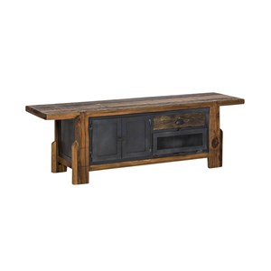 Meuble tv en bois recyclé et métal