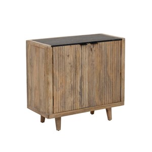 Buffet en bois de manguier et marbre